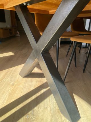 Mesa Madera Maciza Estilo Nórdico-Industrial