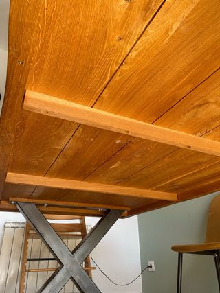 Mesa Madera Maciza Estilo Nórdico-Industrial