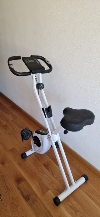 Bicicleta Estática Plegable Blanca