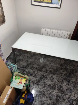 Mesa Comedor Ikea Torsby 180x85 Cristal/Metal