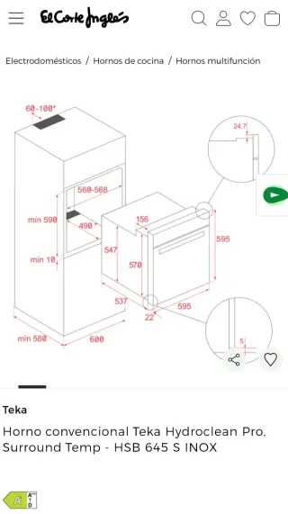 Horno integrable Teka