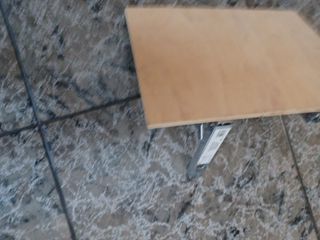 Mesita colgante camper madera y metal