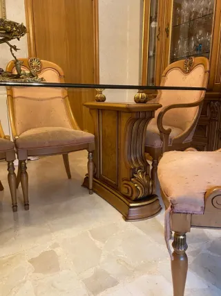 Mesa Comedor Iglesias Cristal y Madera