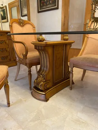 Mesa Comedor Iglesias Cristal y Madera