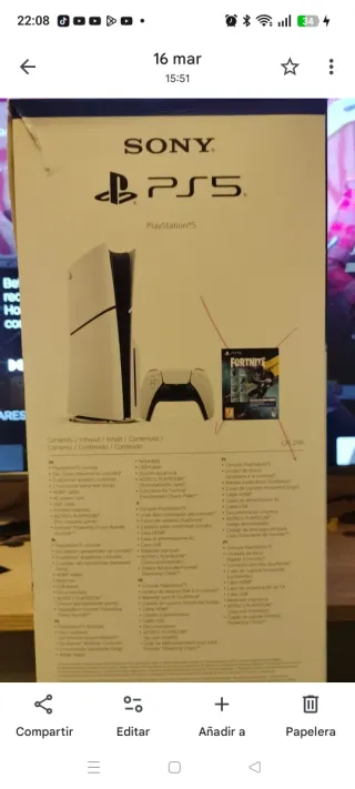 PlayStation 5 Slim con Lector - Blanca