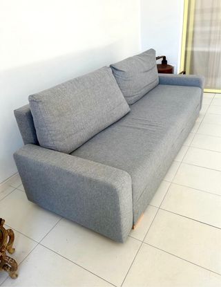 Sofá Cama Ikea Gris Tela