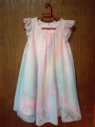Vestido unicornio niña 3-4 años