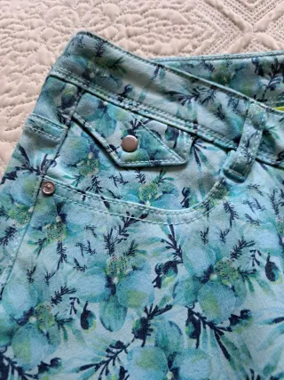 Pantalón estampado floral mujer T.38