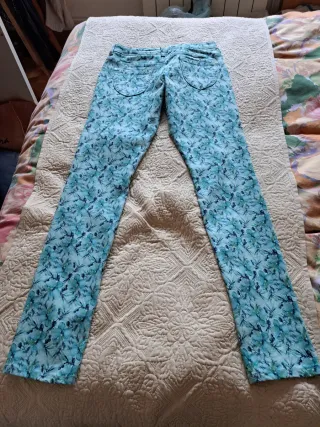 Pantalón estampado floral mujer T.38