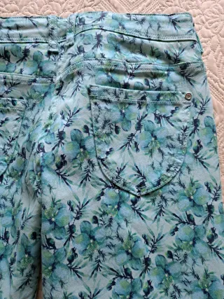 Pantalón estampado floral mujer T.38