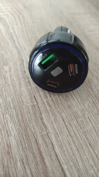 Cargador Coche 90W Triple Puerto USB-C PD
