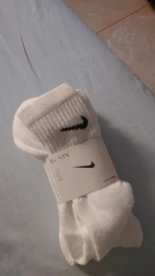 3 Pares Calcetines Nike Dri-Fit Blancos Talla 39