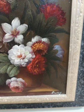 Coppia dipinti natura morta fiori tutto trattabile