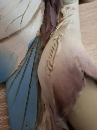 Figura ninfa alas azules y moradas