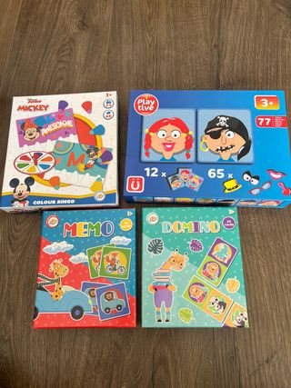 Lote 4 juegos infantiles 3+ años