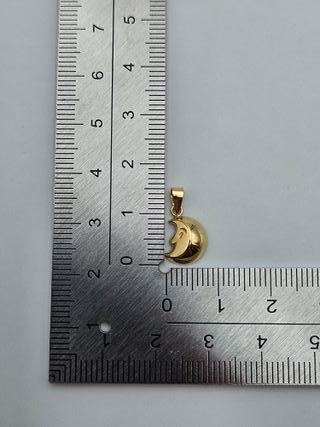 Colgante de Oro 18K, Luna Pequeña, 0,47gr, 1,5cm