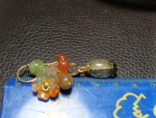 Orecchini Giada e Turmanino Fiori Murano