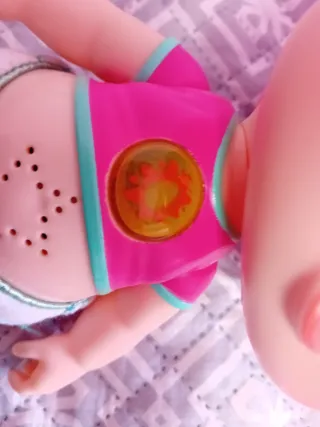 Muñeca Bebe Pelo Rosa