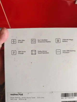 Tablet realme Pad Gris Multicolor