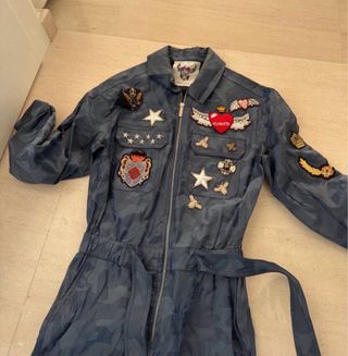 Mono Mangata Azul con Parches