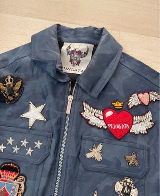 Mono Mangata Azul con Parches