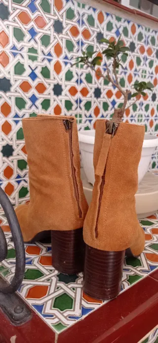 Botines serraje Mango Talla 36