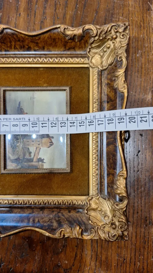 Z152   Quadro vintage con scena marina