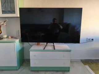 Conjunto Muebles Salón Blanco y Verde