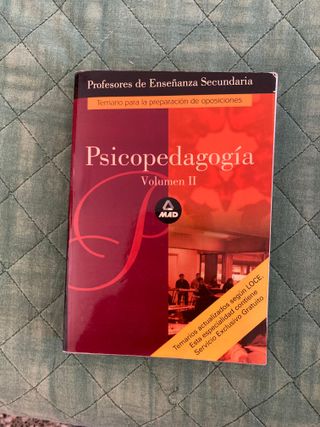 Psicopedagogía, temario "A" de oposiciones al c...