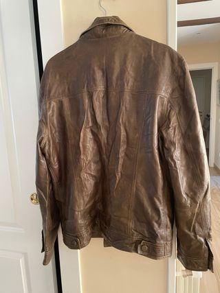 Chaqueta de Piel Mascari Talla XXL Marrón