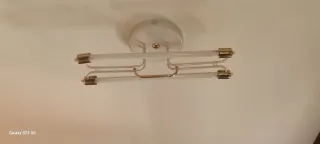 Lámpara Techo Vintage Doble Tubo