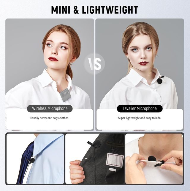 NEEWER 2xMicrófono Lavalier Solapa Clip On