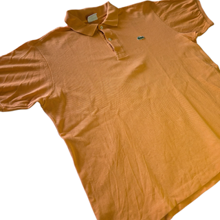 Polo Lacoste Naranja Talla L Logo Cocodrilo