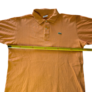 Polo Lacoste Naranja Talla L Logo Cocodrilo