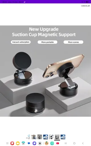 Soporte magnetico plegable blanco nuevo precintado