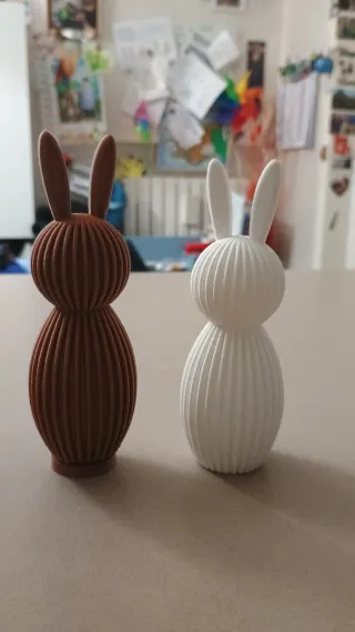 Conigli porta ovette in pla