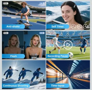 Fotocamera Digitale 4K 64MP WiFi – Autofocus, New