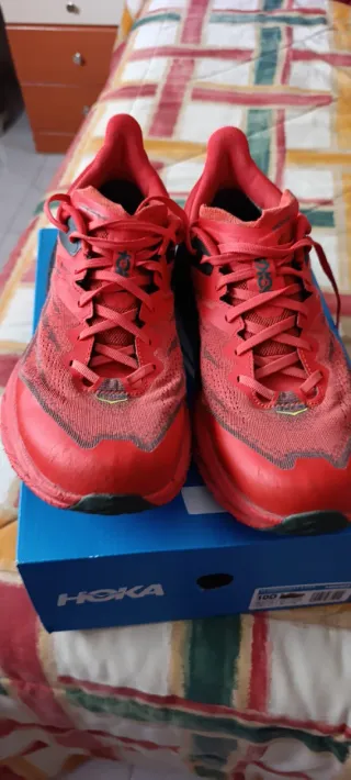 Zapatillas Hoka Trail Running Rojas/Rosa