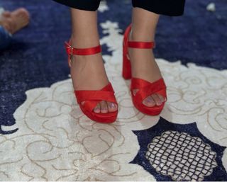 Sandalias Rojas de Tacón