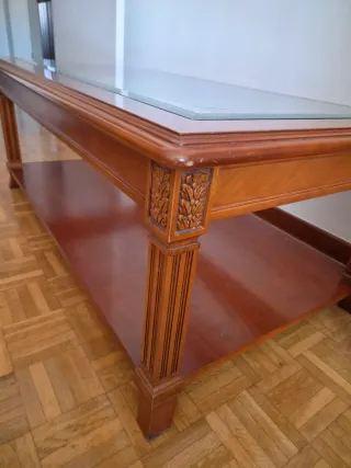 Mesa de centro madera y cristal
