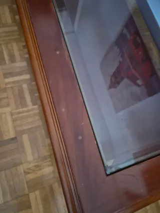 Mesa de centro madera y cristal