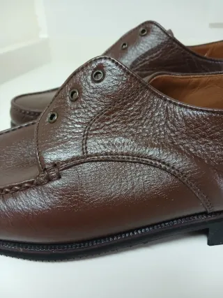 Zapatos Elcio Vitoria Cuero Marrón Sin Cordones