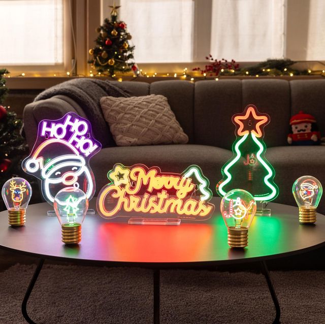 Panel luminoso efecto neón Merry Xmas