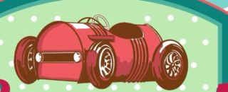 Coche metálico decorativo para local