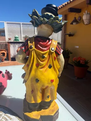 Figura payaso resina decorativa