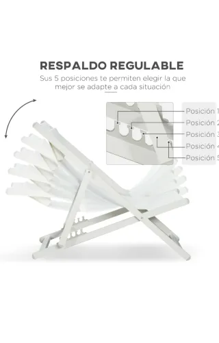 2 Tumbonas Plegables Metal/Tela Rojas