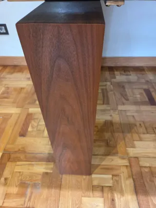 Mesa de salón cristal y madera