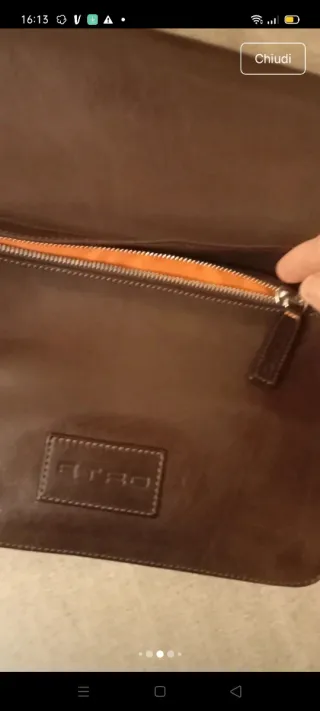 Borsello tracolla Etro uomo pelle marrone