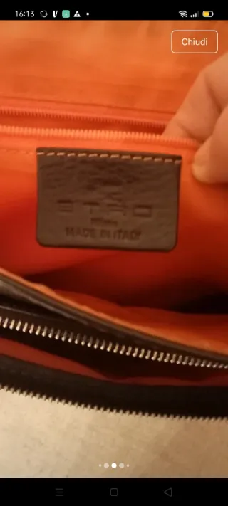 Borsello tracolla Etro uomo pelle marrone