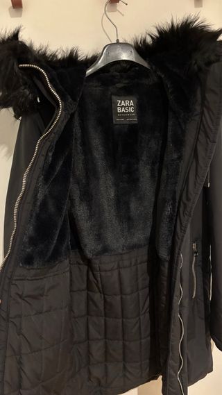 Abrigos Zara Negro y Gris